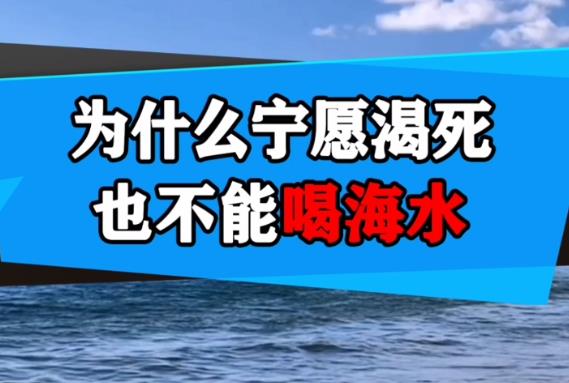 为什么宁愿渴死,也不能喝海水? - 品悦舍